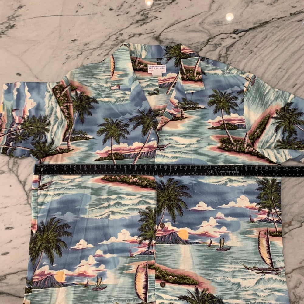 Vintage KY's‎ International Shirt Made in Hawaii Mens XL Tropical Palm Tree - Picture 7 of 10